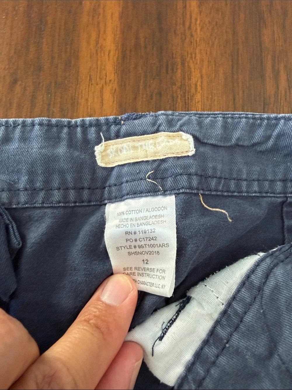 Kids Navy Cargo Shorts